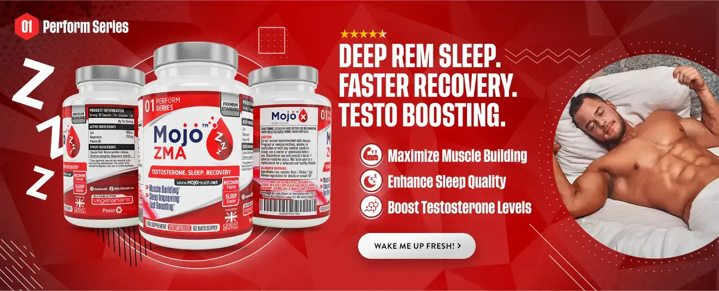 MOJO ZMA Zinc Magnesium for Sleep B6 ZMAG Sleep Aid Natural Testo Booster Supplements