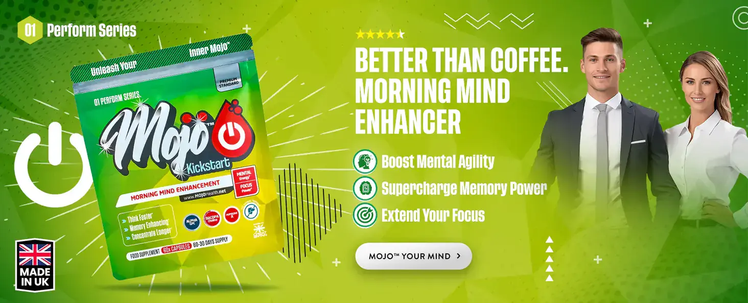 MOJO Kickstart Supplement ADHD Focus Memory Nootropic high quality Brain Booster Neurotropics UK Capsules