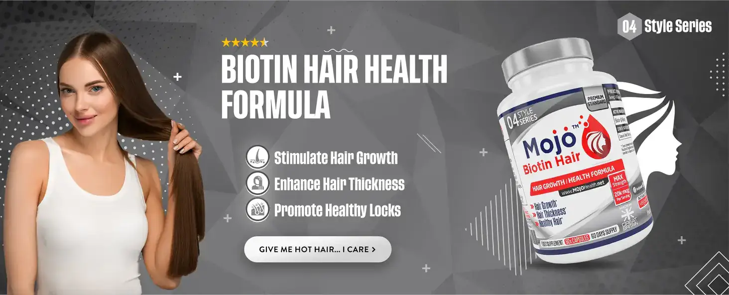 MOJO Biotin Hair Growth Hair Loss Men Womens Beauty Skin Nails Supplements
