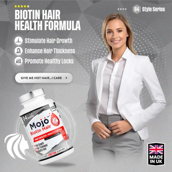 MOJO Biotin Hair Growth Hair Loss B7 Men Womens Beauty Skin Nails Supplements
