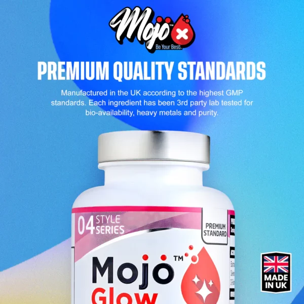 MOJO Glow Collagen Peptide Booster Silica Pure D-Biotin Biotin B7 Selenium