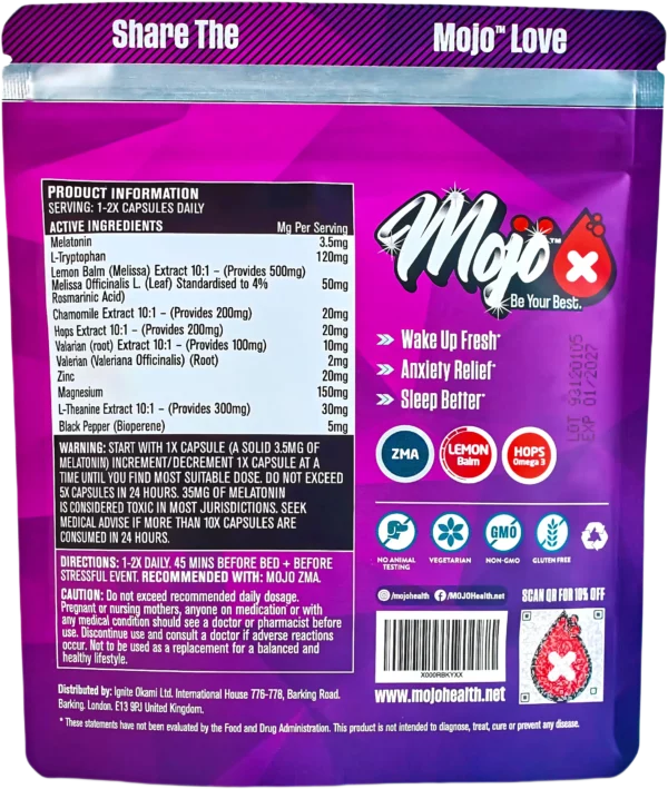 MOJO Recharge - Sleep  L-Tryptophan Gummies