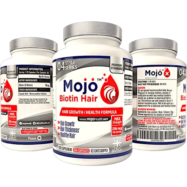 MOJO Biotin Hair Growth Supplement Male Balding Womens Hair Loss