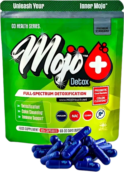 MOJO Detox Liver Colon & Gallbladder Detoxification Probiotic Prebiotic Acidophilus Supplement