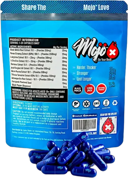 MOJO Grow Male Performance Enhancer Herbal Libido Supplement